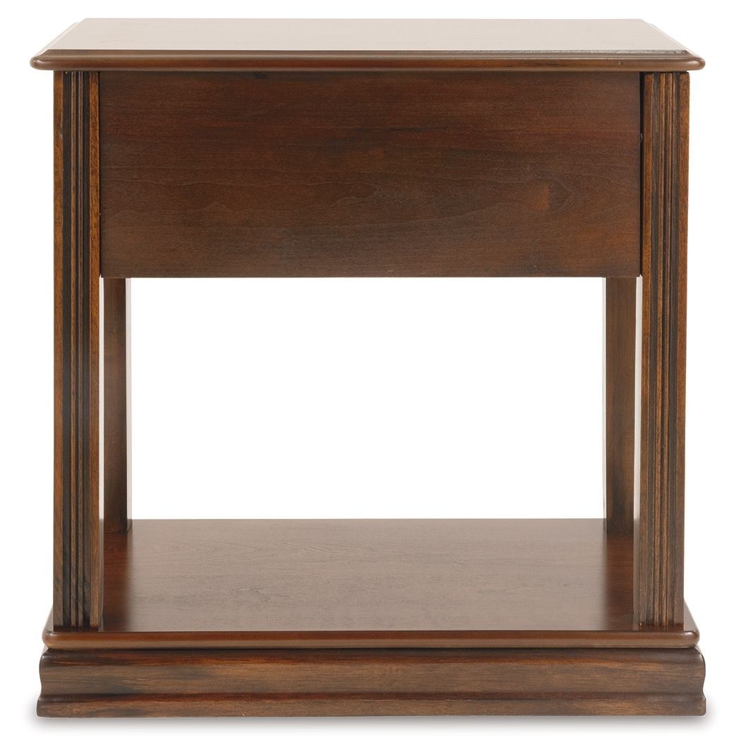Breegin - Brown - Chair Side End Table - Removable Tray - Urban Living Furniture (Los Angeles, CA)