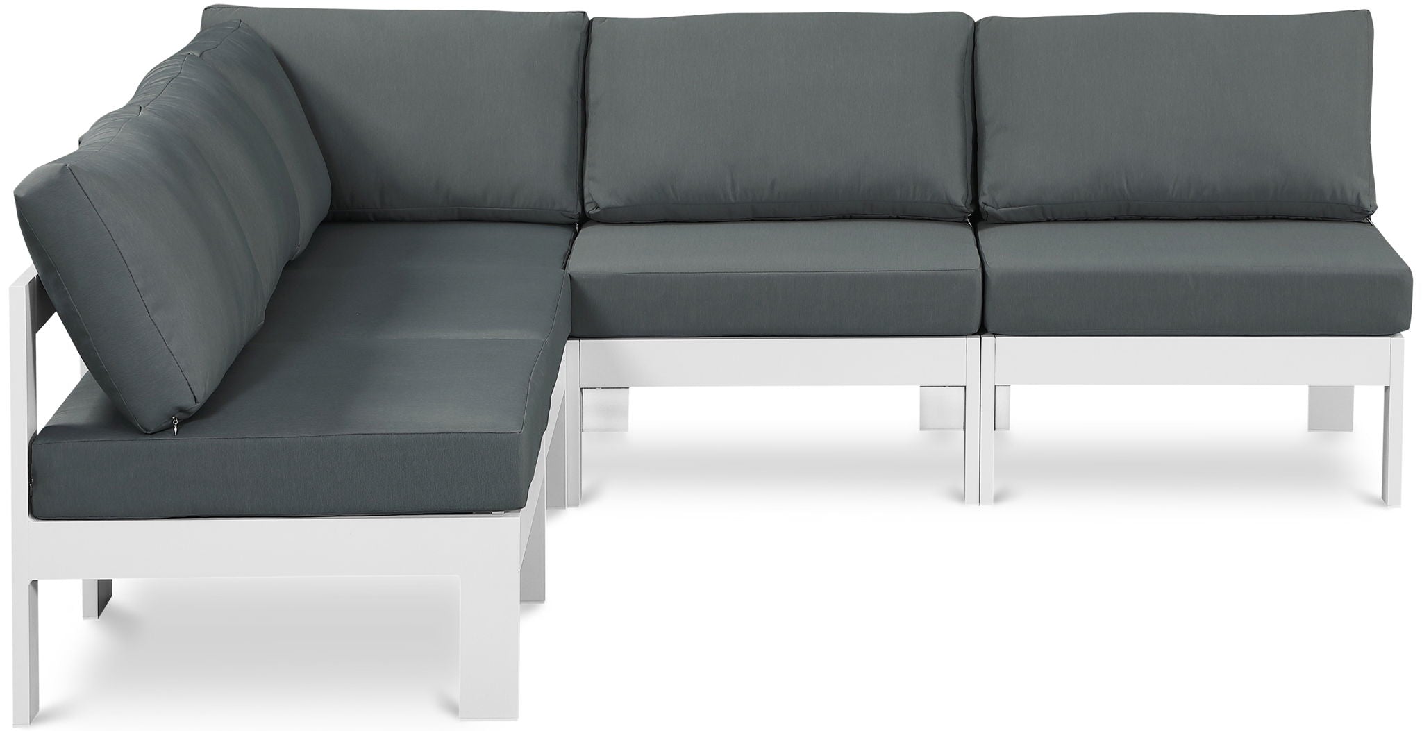 Nizuc - Outdoor Patio 5 Piece Modular Sectional With White Frame - Urban Living Furniture (Los Angeles, CA)