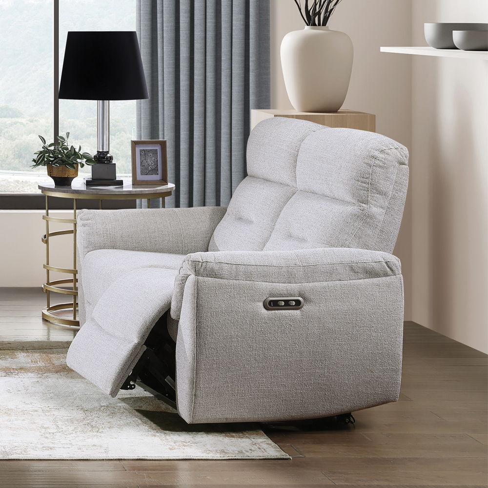 Eastre - Power Motion Loveseat With USB Port - Beige Chenille - Urban Living Furniture (Los Angeles, CA)