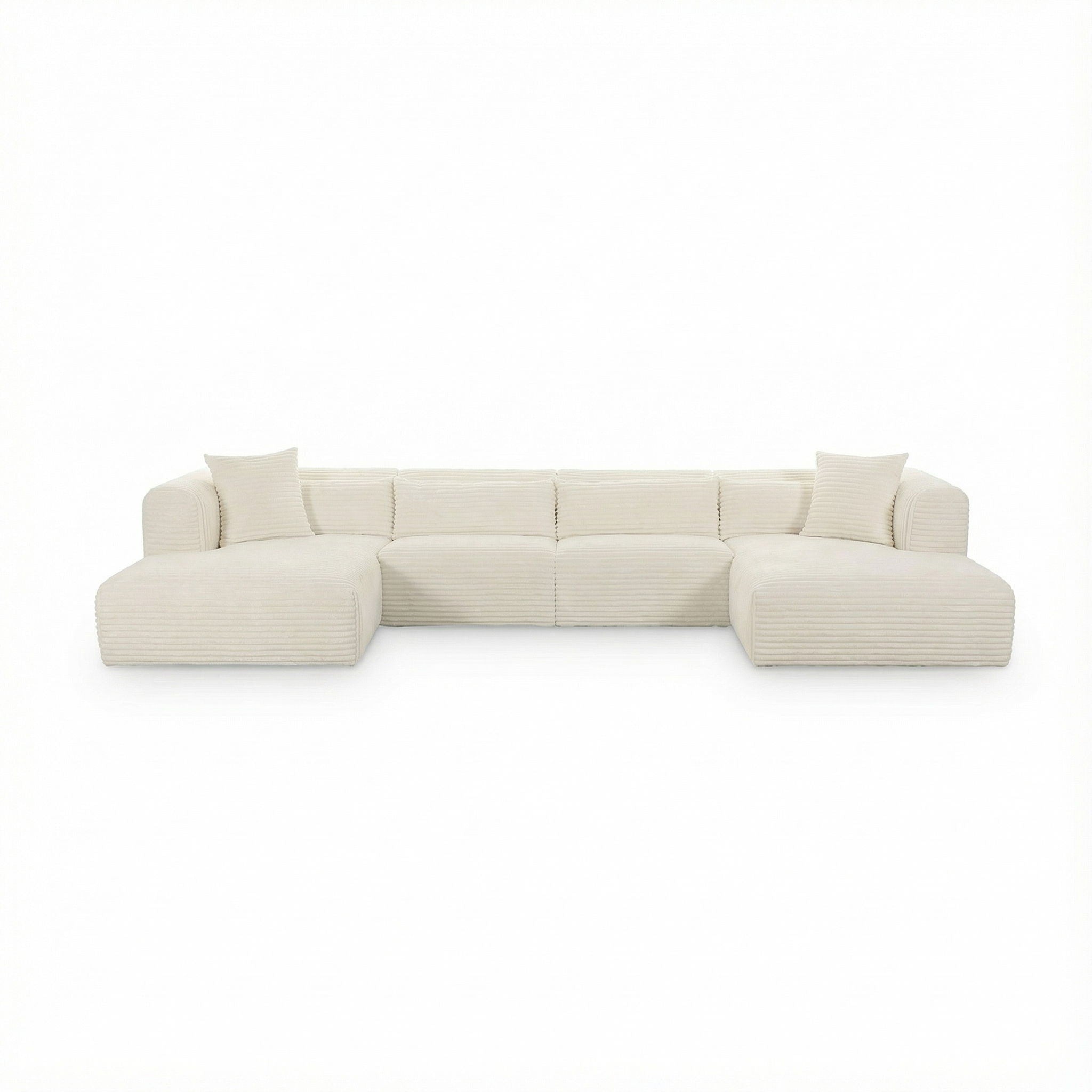 Tarra - Fluffy Oversized Corduroy Modular Sectional - Urban Living Furniture (Los Angeles, CA)