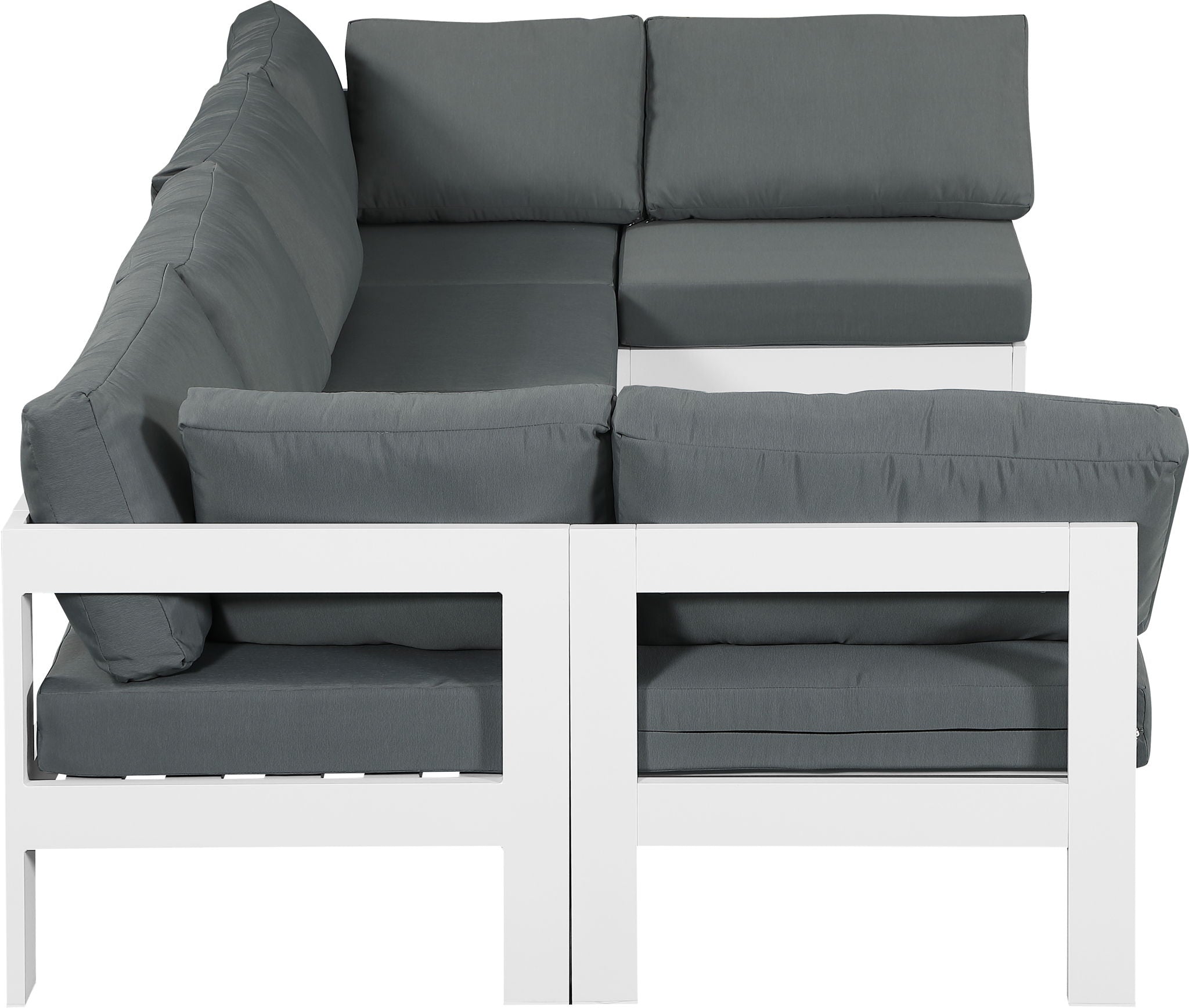 Nizuc - Outdoor Patio 6 Piece Modular Sectional With White Frame - Urban Living Furniture (Los Angeles, CA)