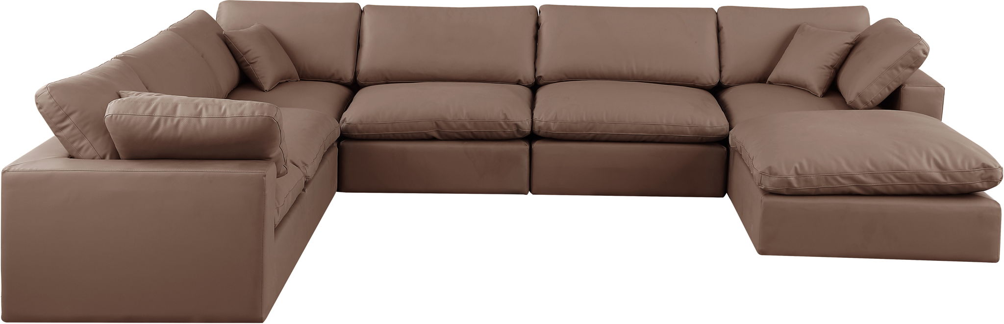 Comfy - 7 Piece Faux Leather Modular Sectional With Chaise - Urban Living Furniture (Los Angeles, CA)