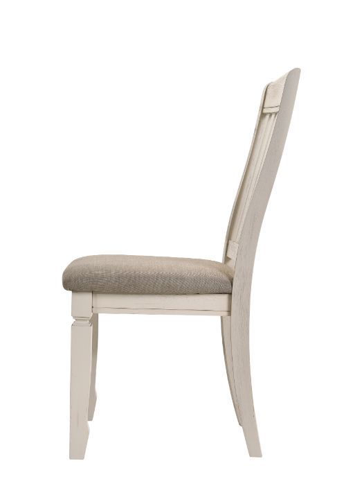 Fedele - Side Chair (Set of 2) - Tan Fabric & Cream - Urban Living Furniture (Los Angeles, CA)