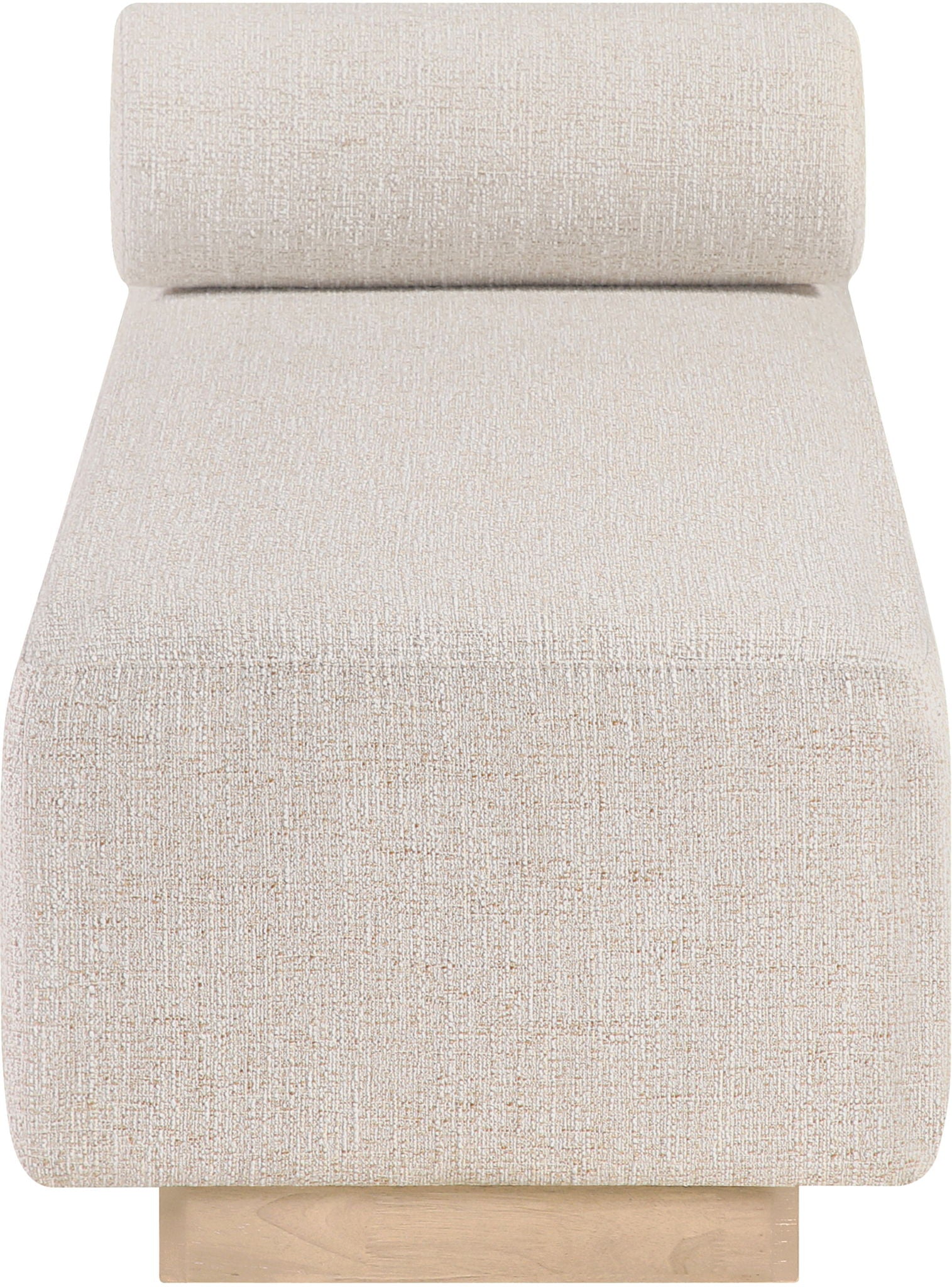 Zephyr - Linen Textured Fabric Upholstered Chaise - Painted Natural Base - Urban Living Furniture (Los Angeles, CA)