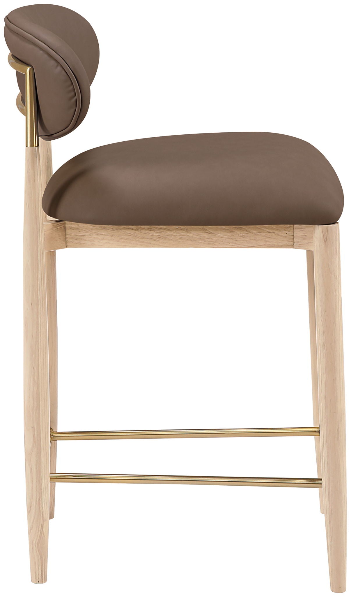 Riccio - Stool - Natural And Gold Frame - Urban Living Furniture (Los Angeles, CA)