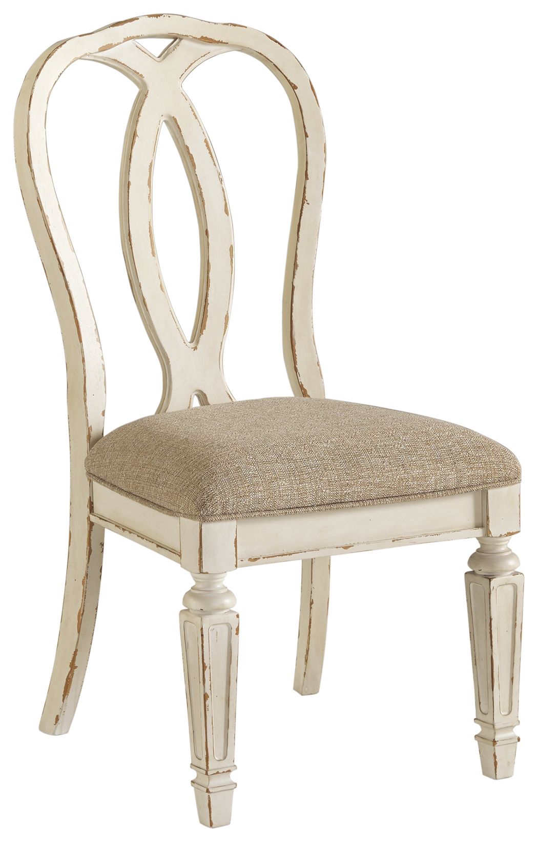 Realyn - Chipped White - Dining UPH Side Chair (Set of 2) - Ribbonback - Urban Living Furniture (Los Angeles, CA)