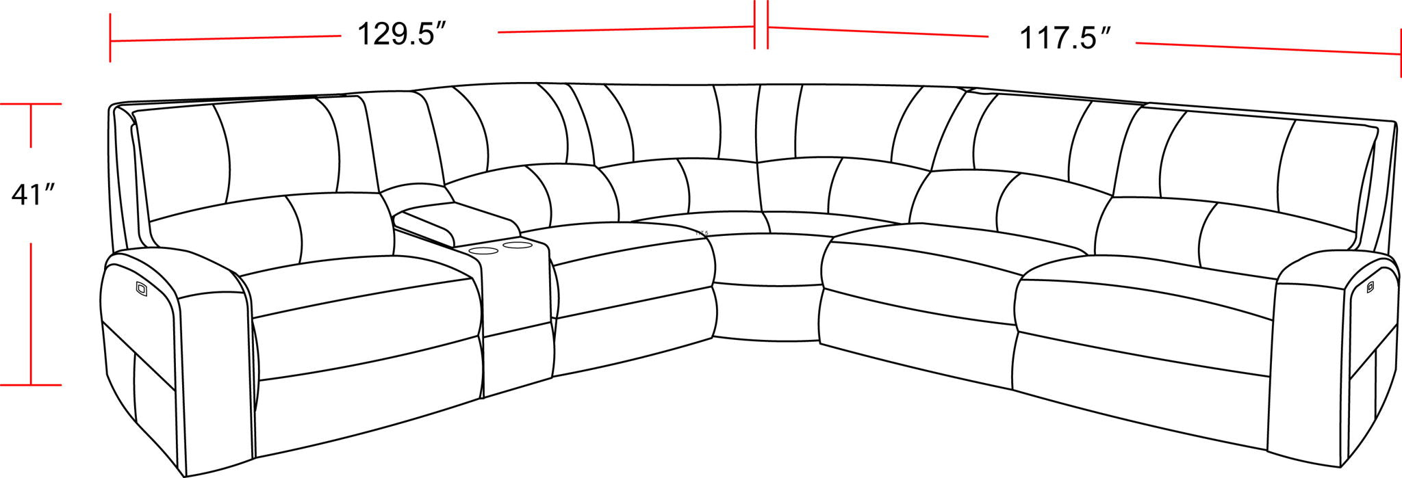 Swift - Power Reclining Sectional - Urban Living Furniture (Los Angeles, CA)