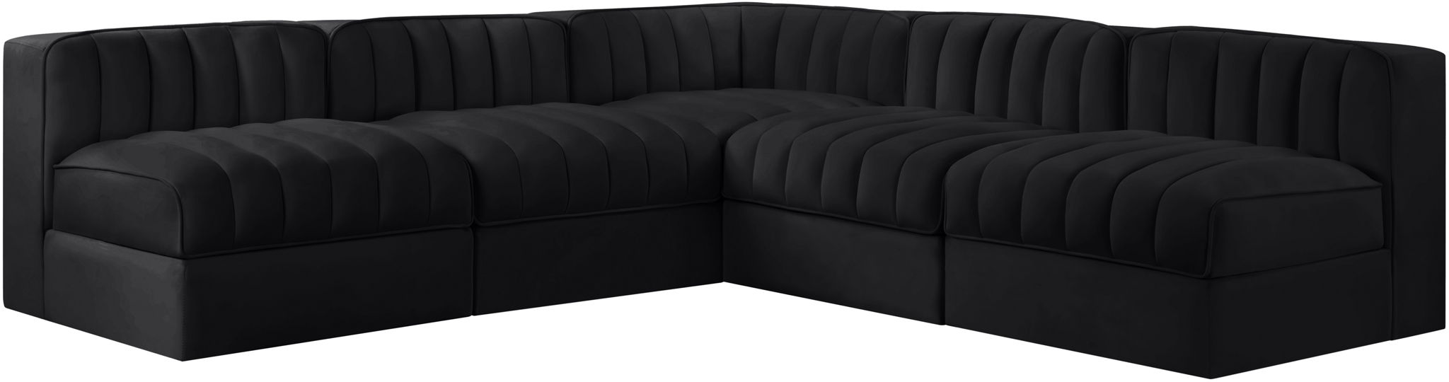 Rummi - Armless Velvet Performance Fabric Upholstered 5 Piece Modular Sectional - Urban Living Furniture (Los Angeles, CA)