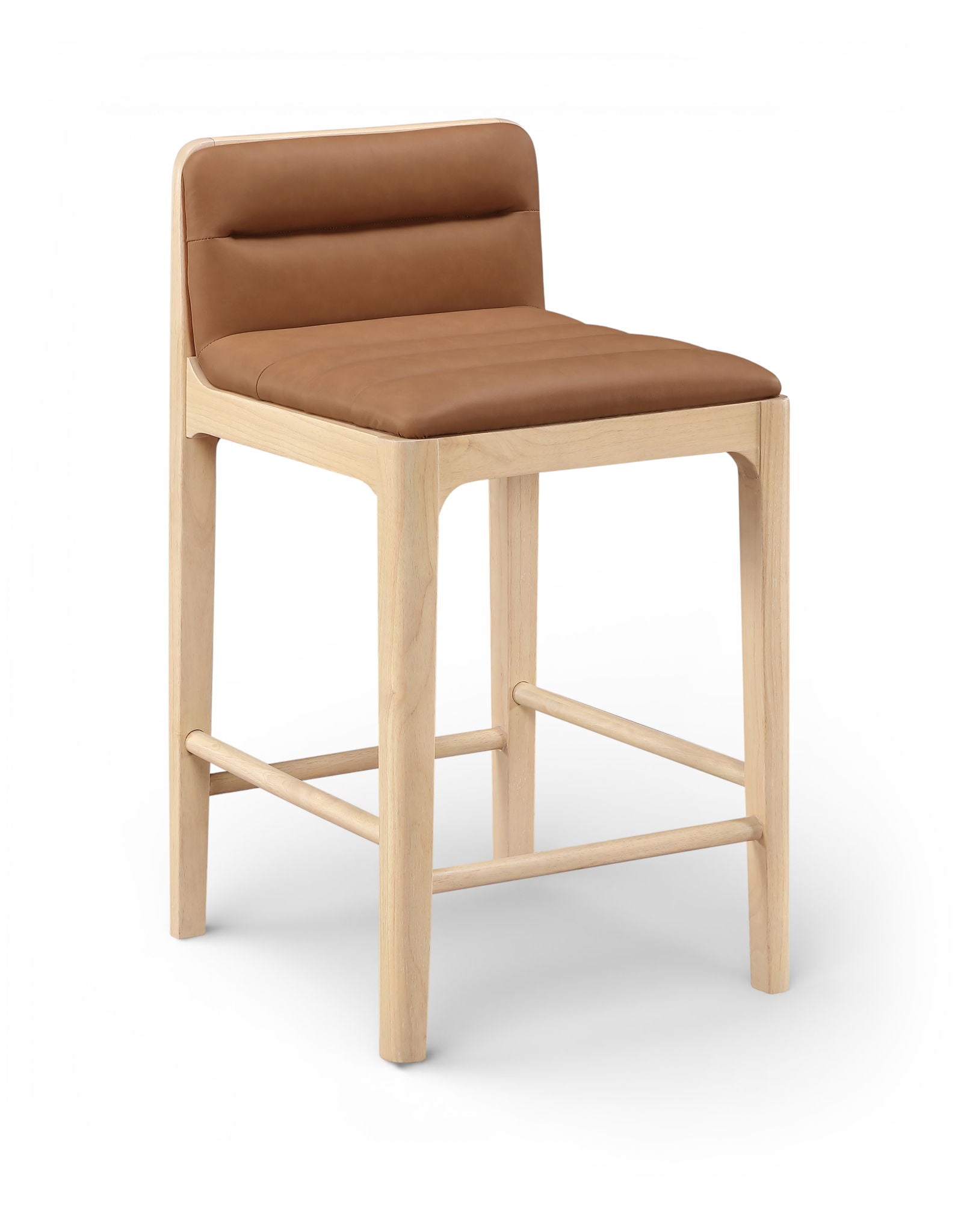 Ellis - Vegan Leather Upholstered Counter Stool (Set of 2) - Natural Base - Urban Living Furniture (Los Angeles, CA)