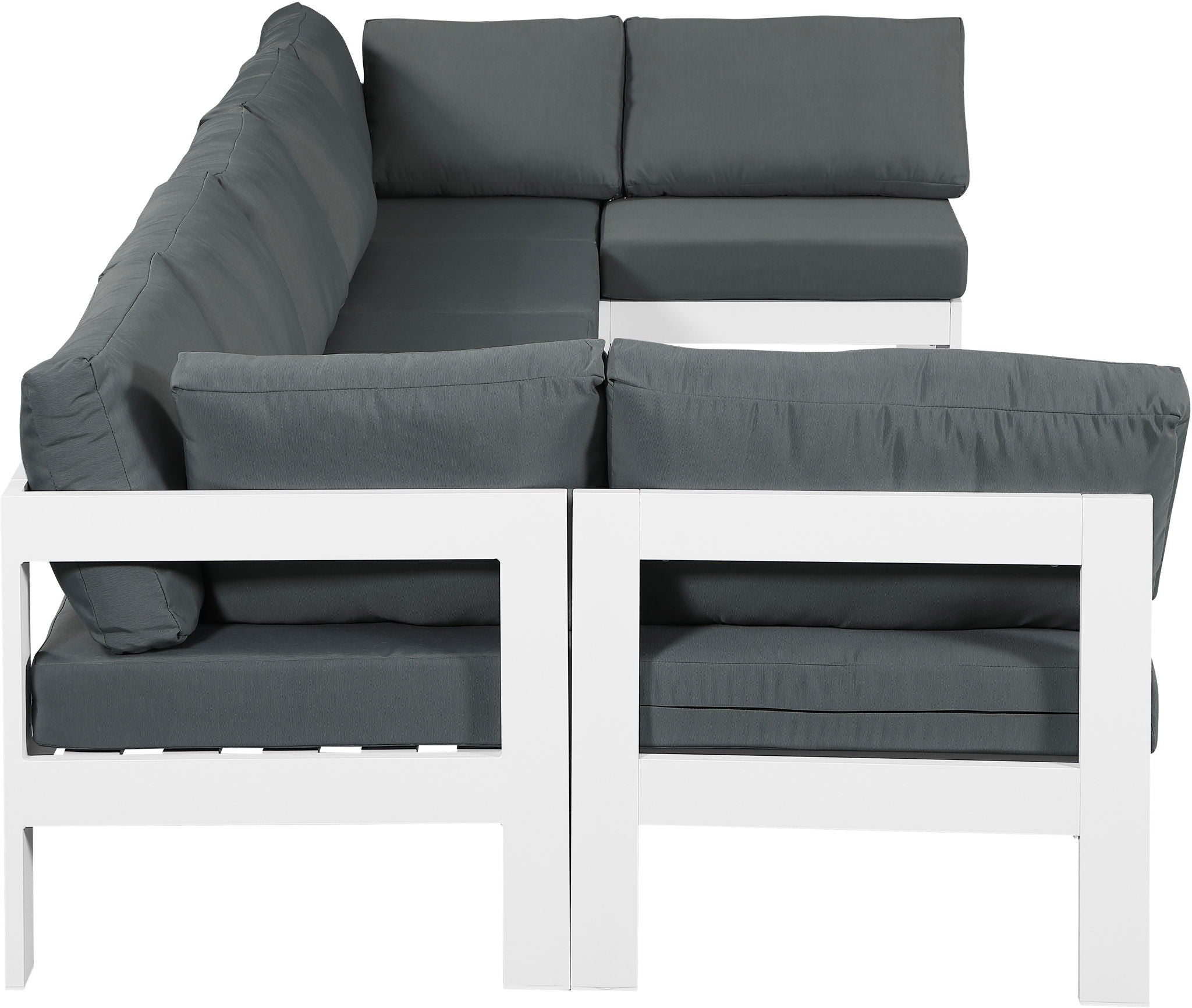 Nizuc - Outdoor Patio 7 Piece Modular Sectional With White Frame - Urban Living Furniture (Los Angeles, CA)