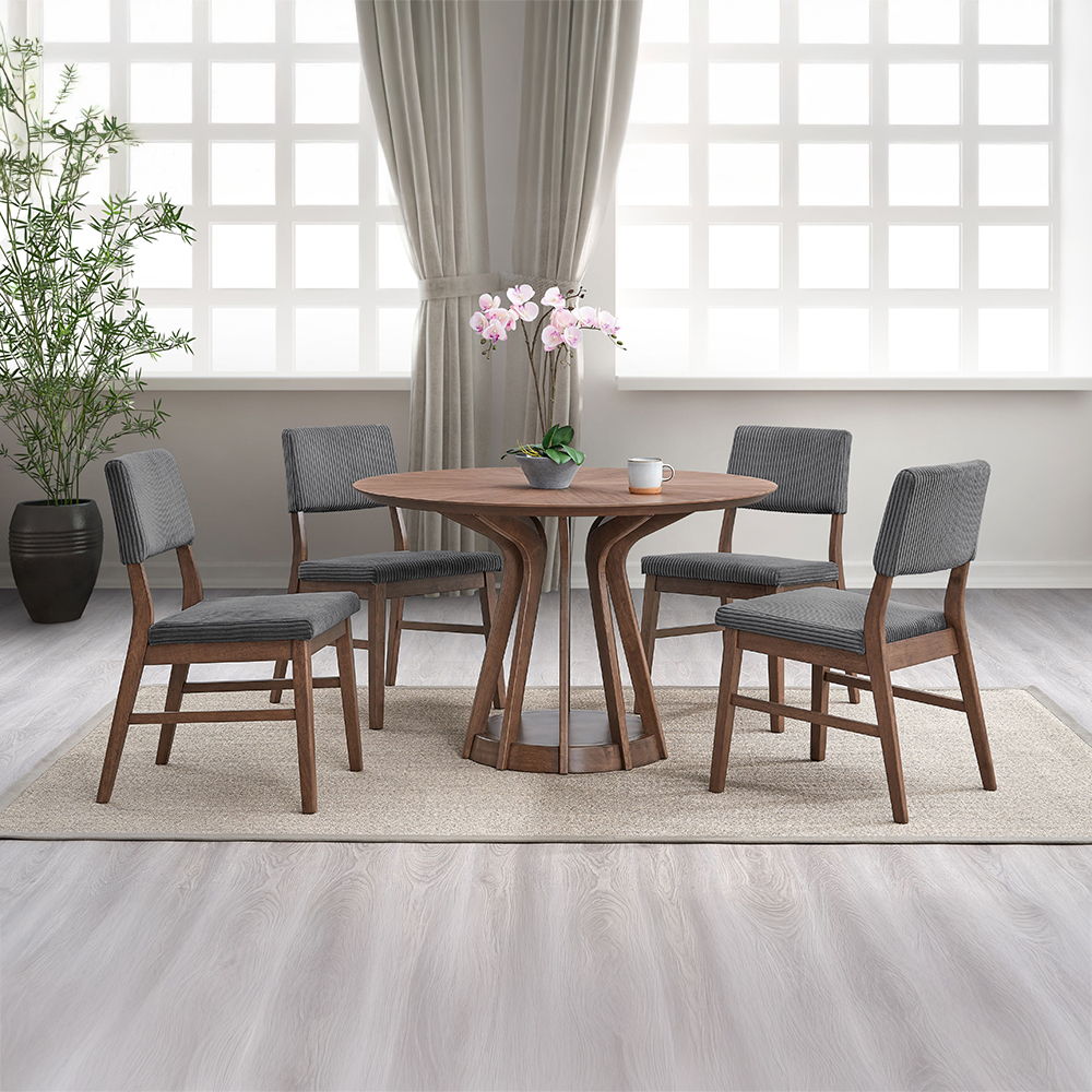 Seda - Round Dining Table - Walnut - Urban Living Furniture (Los Angeles, CA)