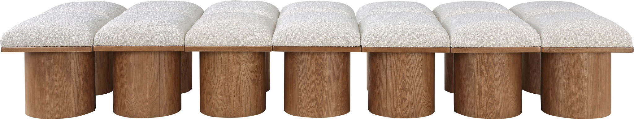 Pavilion - 14 Piece Modular Bench With Brown Base