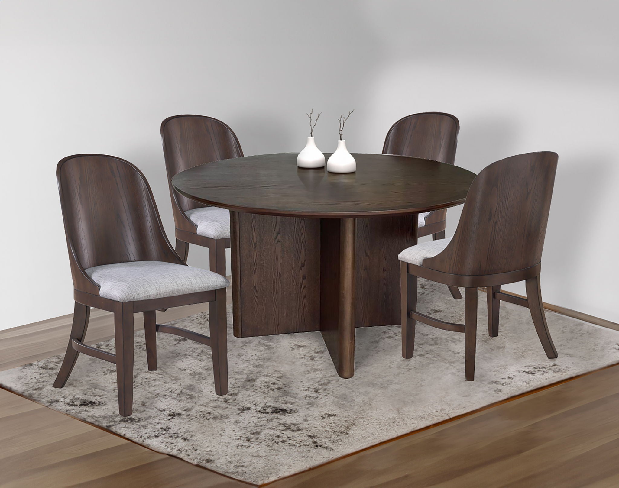 Cullen - Round Dining Table - Walnut - Urban Living Furniture (Los Angeles, CA)