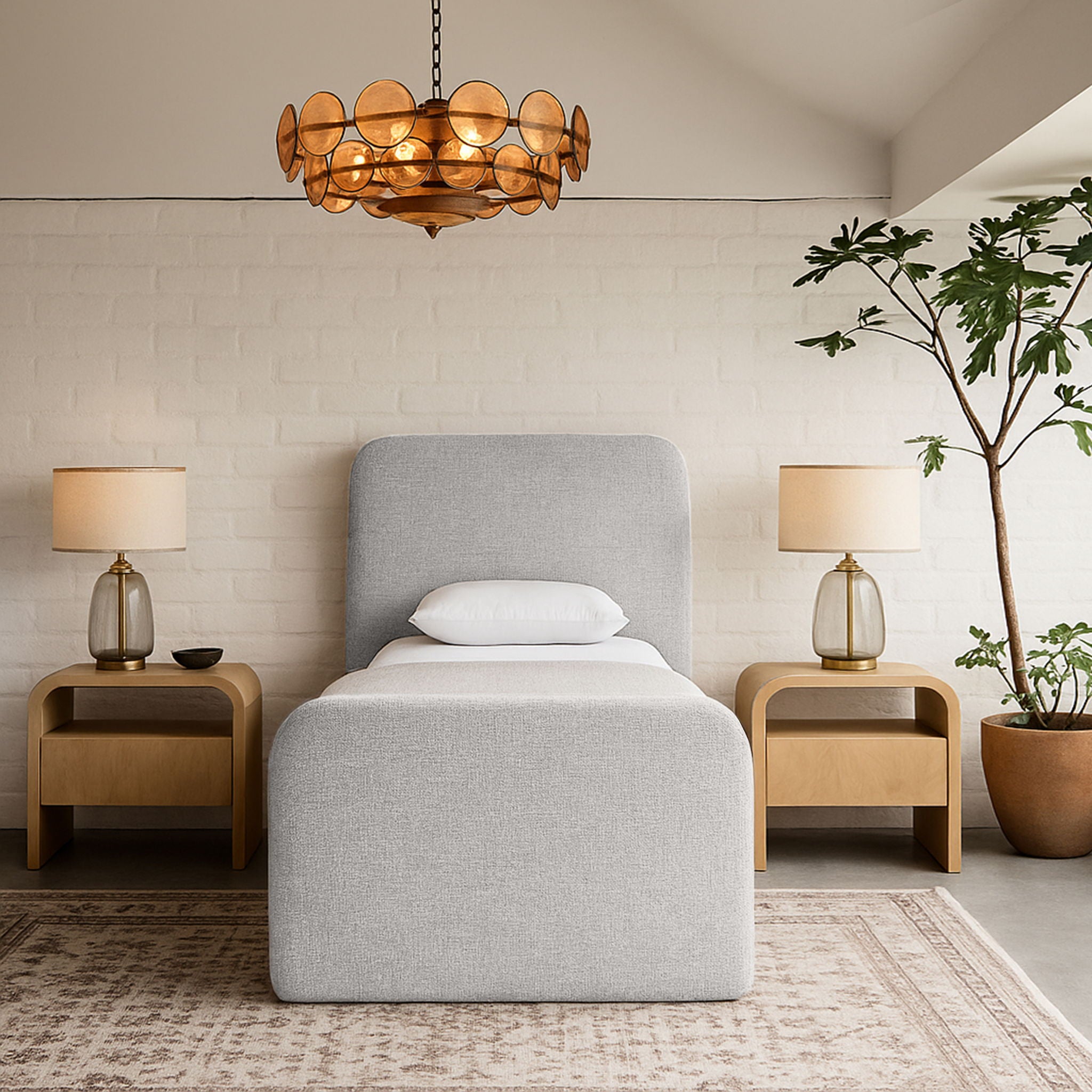 Fira - Linen Textured Fabric Upholstered Bed - Urban Living Furniture (Los Angeles, CA)