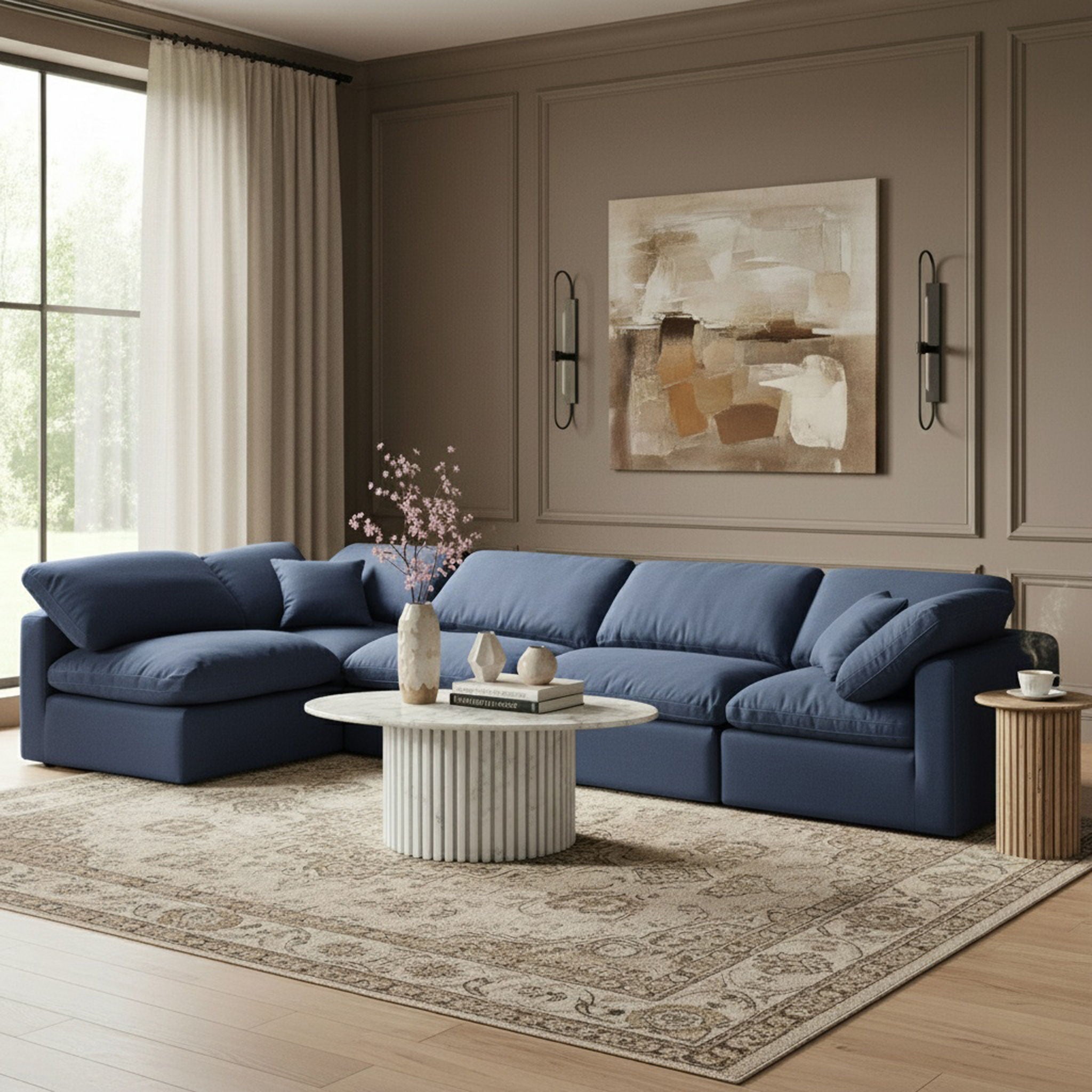Indulge - Linen 5 Piece Modular Sectional - Urban Living Furniture (Los Angeles, CA)