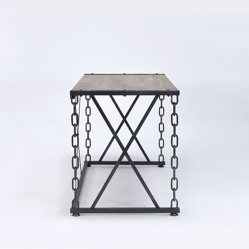 Jodie - Console Table (Same 92248) - Rustic Oak & Antique Black - Urban Living Furniture (Los Angeles, CA)
