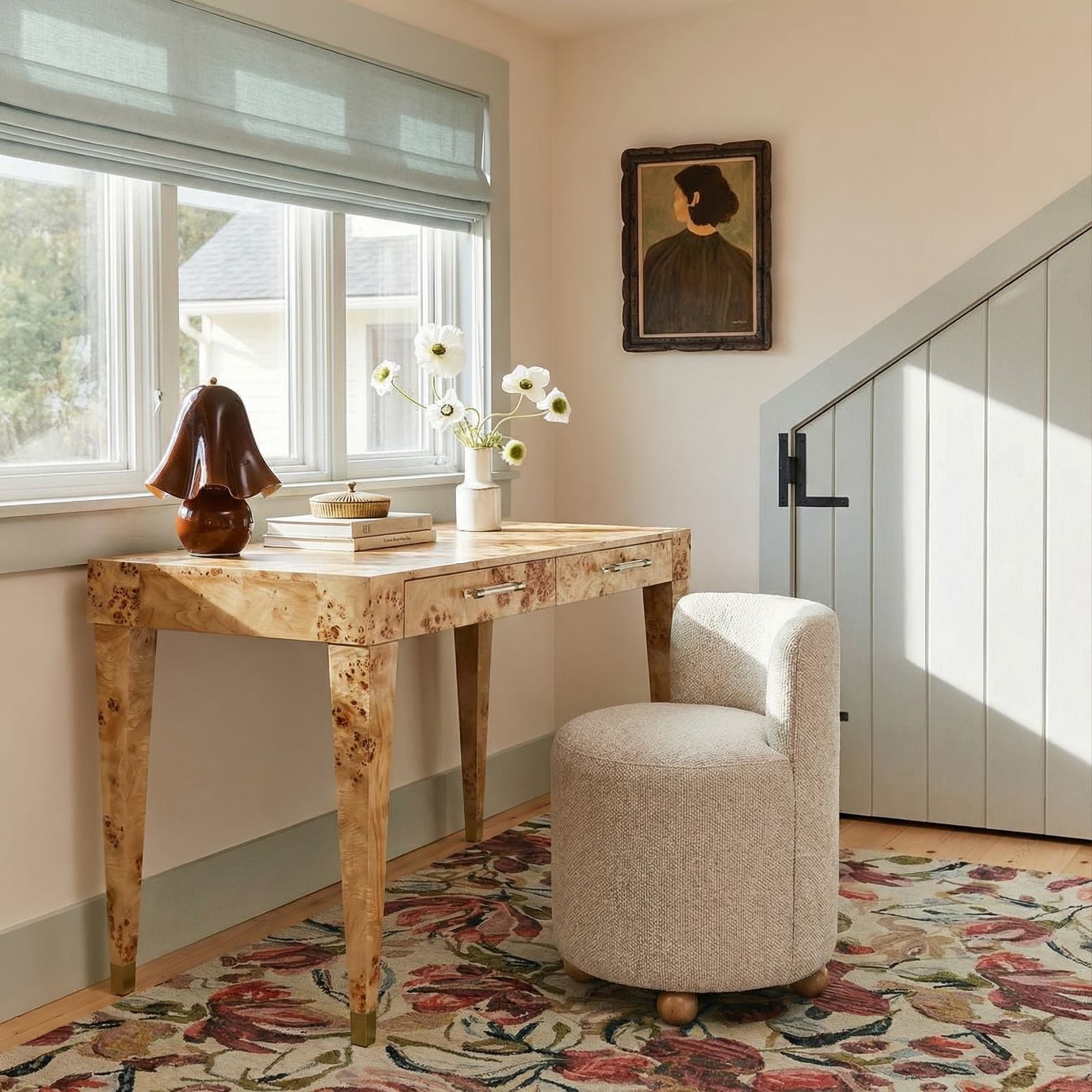 Hakuna - Performance Boucle Desk Chair - Cream - Urban Living Furniture (Los Angeles, CA)