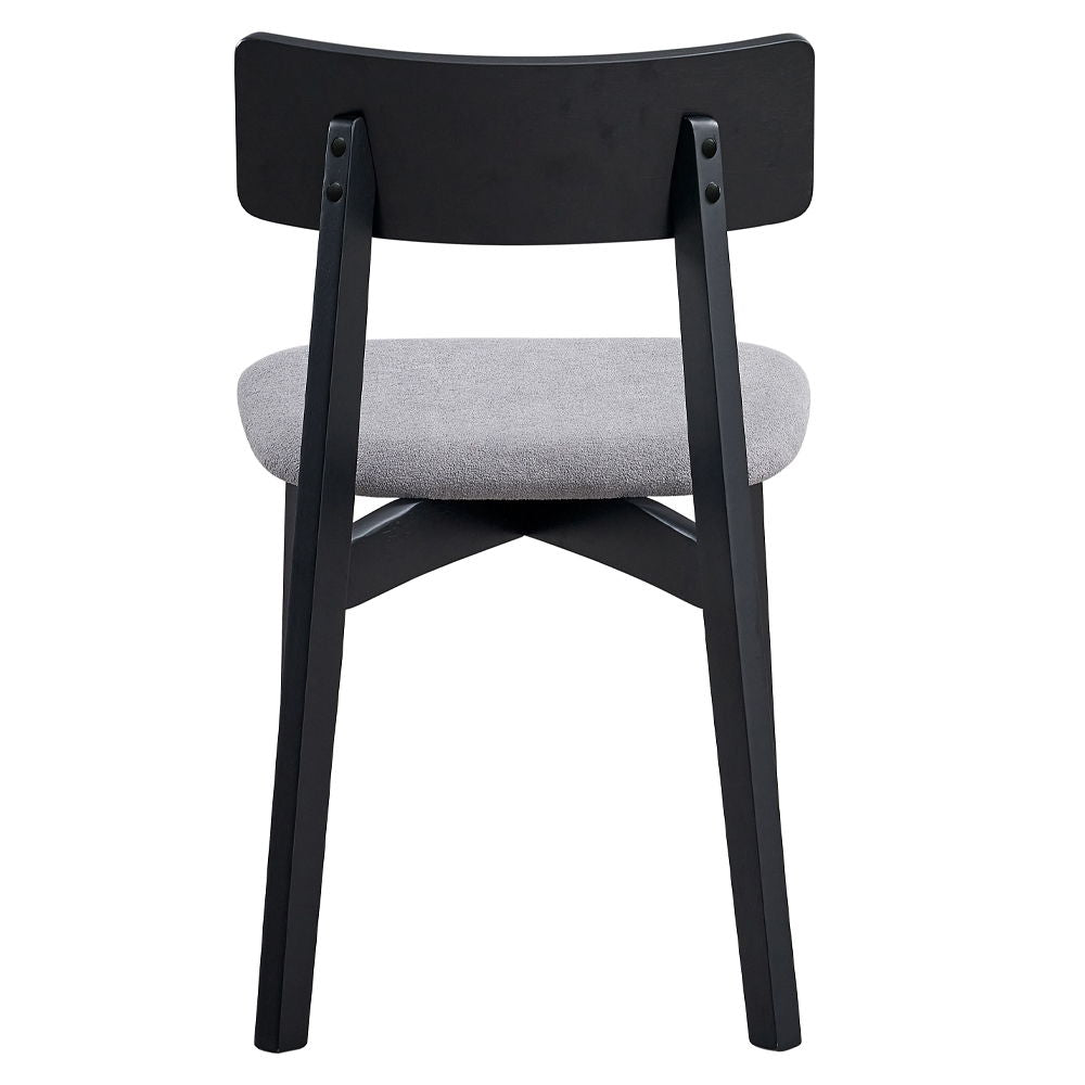 Real - Side Chair (Set of 2) - Gray Linen & Black - Urban Living Furniture (Los Angeles, CA)