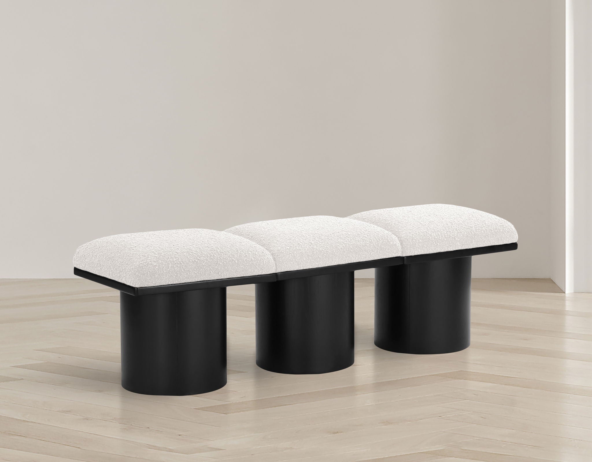 Pavilion - 3 Piece Modular Bench With Black Base