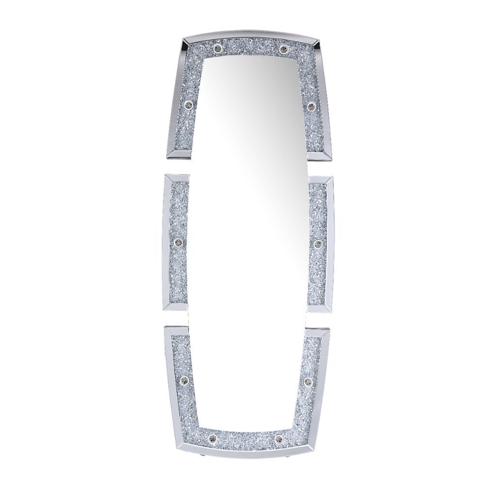 Noralie - 63" X 26" Floor Mirror With Faux Diamonds - Mirrored - Urban Living Furniture (Los Angeles, CA)