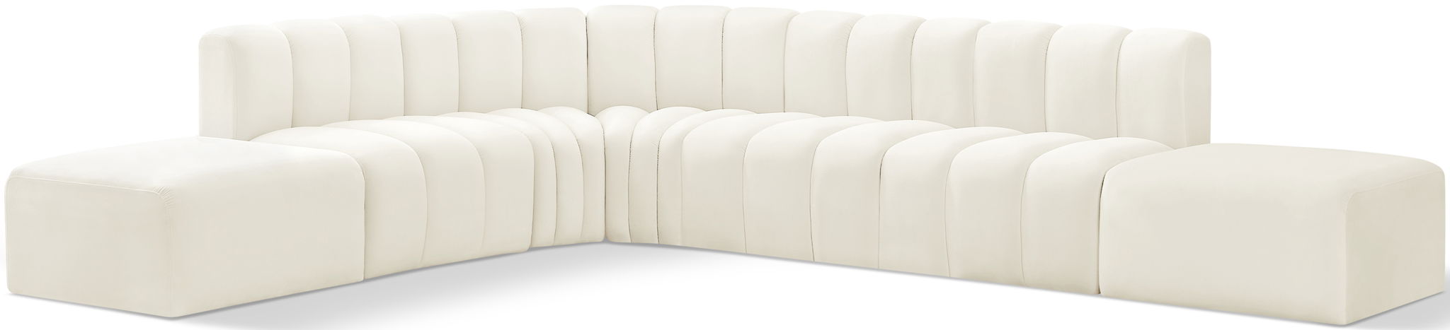 Arc - Velvet 7 Piece Corner Modular Sofa - Urban Living Furniture (Los Angeles, CA)