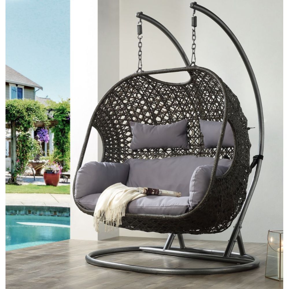 Vasant - 52" Hanging Chair - Fabric & Wicker - Urban Living Furniture (Los Angeles, CA)