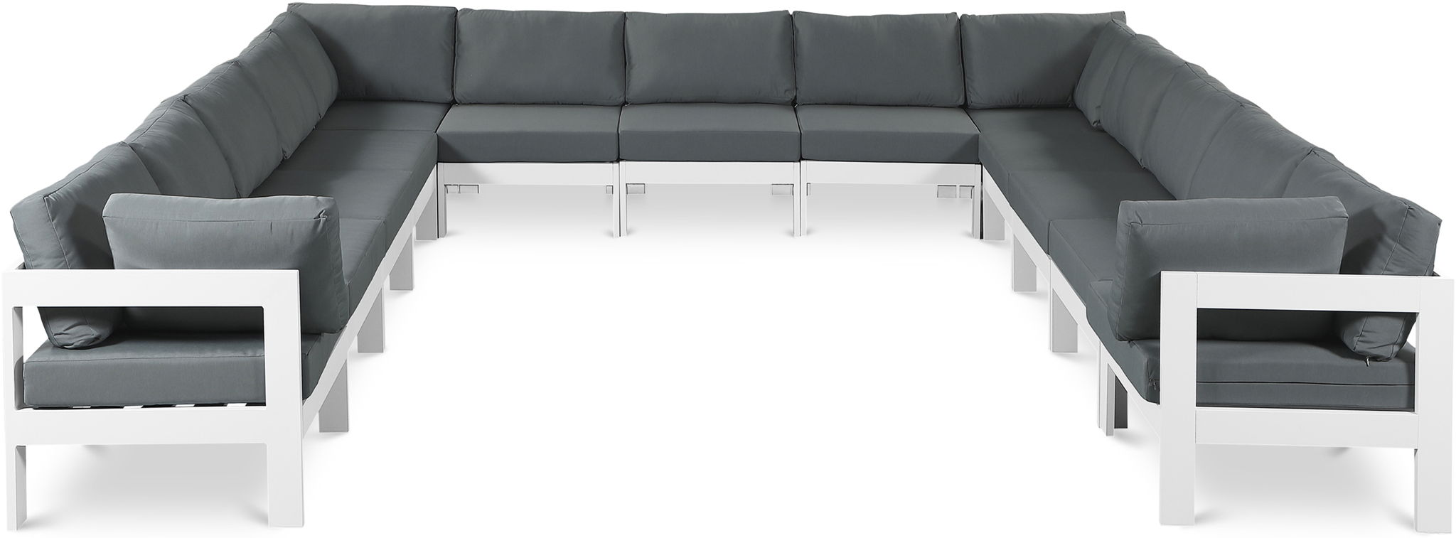 Nizuc - Outdoor Patio 13 Piece Modular Sectional With White Frame - Urban Living Furniture (Los Angeles, CA)