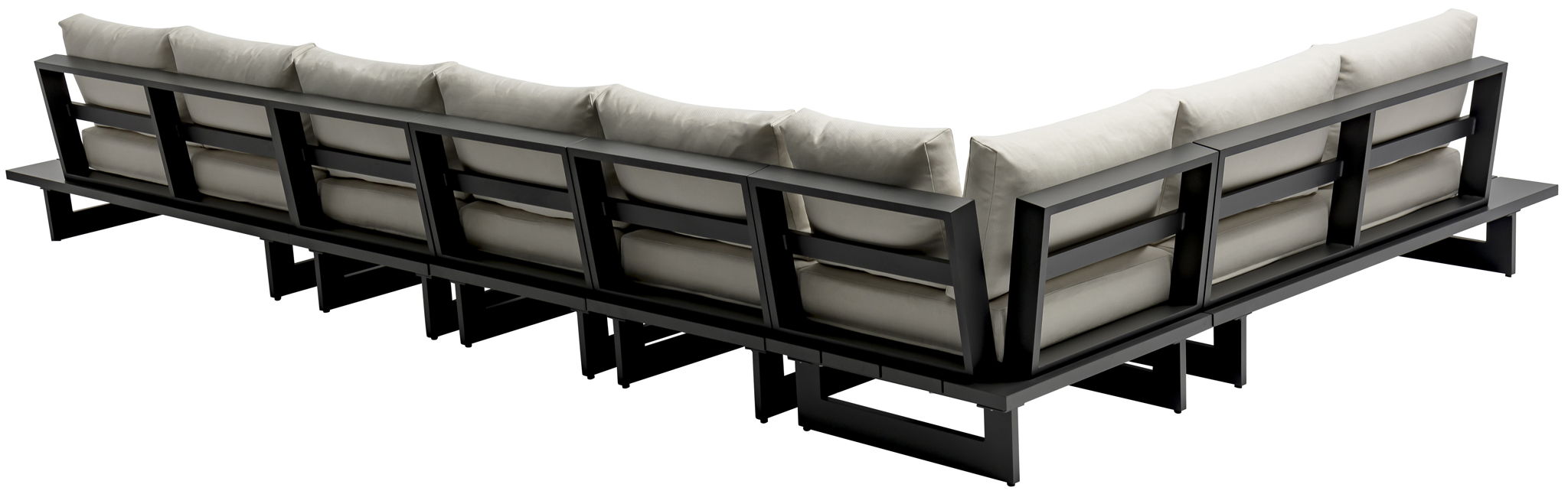 Maldives - 6 Piece Water Resistant Outdoor Patio Modular Sectional With Gray Base - Urban Living Furniture (Los Angeles, CA)