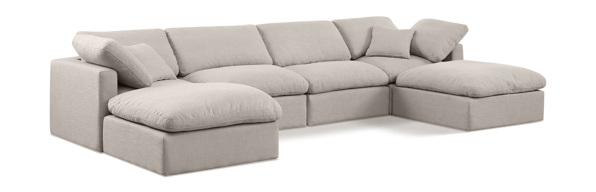Indulge - Linen 6 Piece Modular Double Chaise Sectional - Urban Living Furniture (Los Angeles, CA)