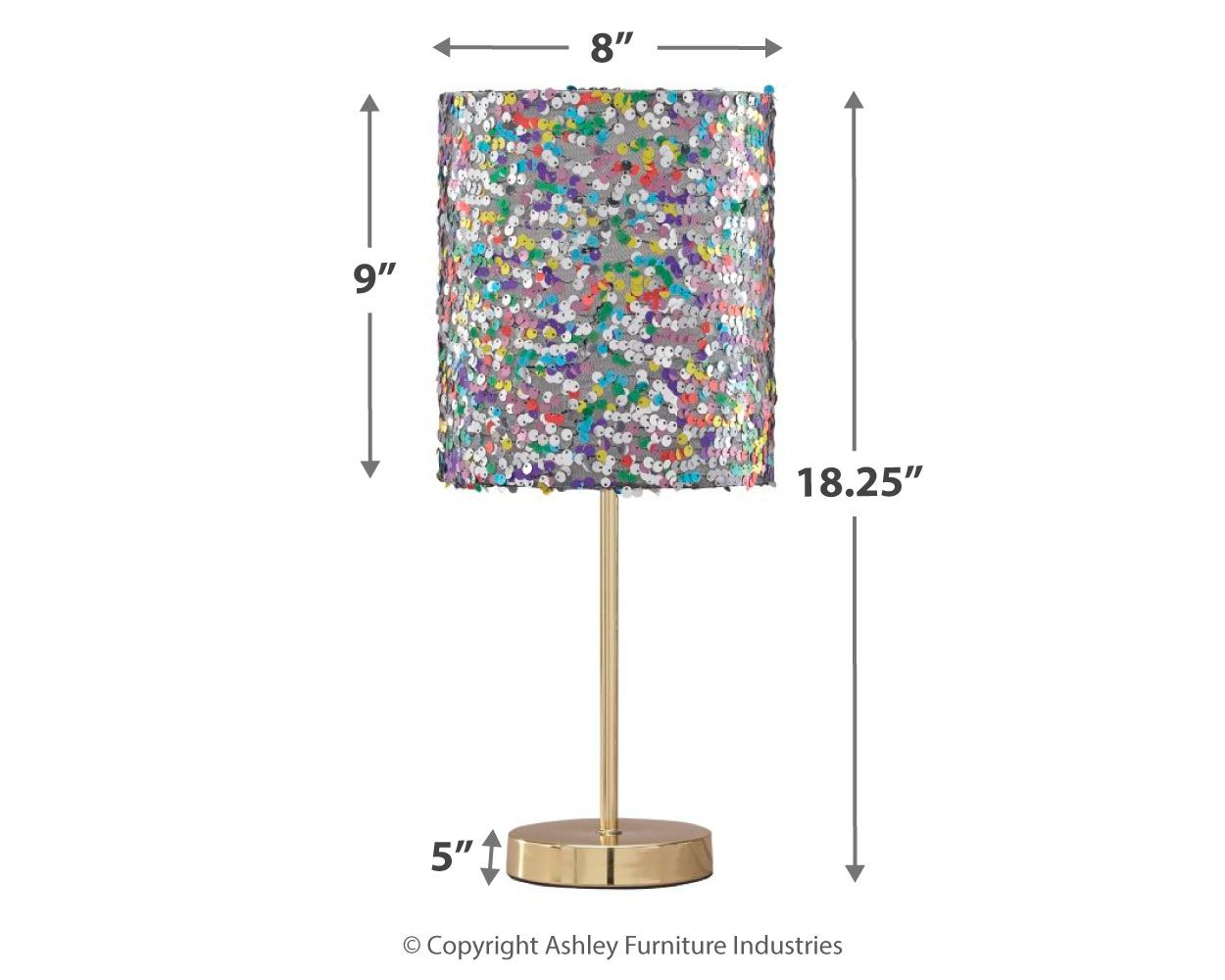 Maddy - Purple - Metal Table Lamp - Urban Living Furniture (Los Angeles, CA)