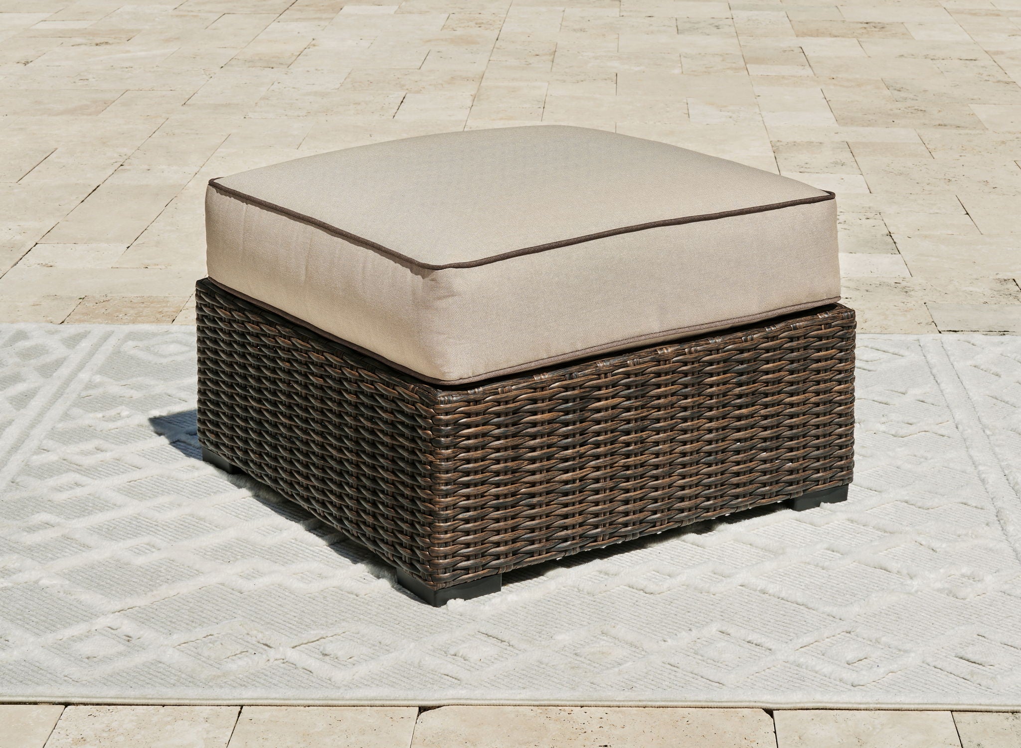 Coastline Bay - Brown - Ottoman With Cushion - Urban Living Furniture (Los Angeles, CA)