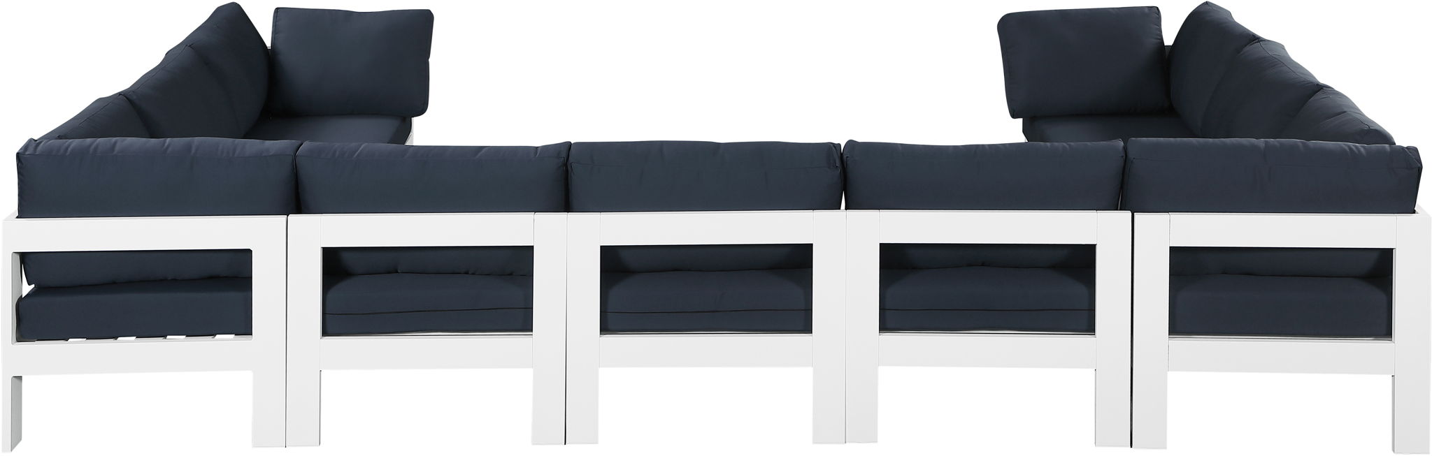 Nizuc - Outdoor Patio 9 Piece Modular Sectional With White Frame - Urban Living Furniture (Los Angeles, CA)