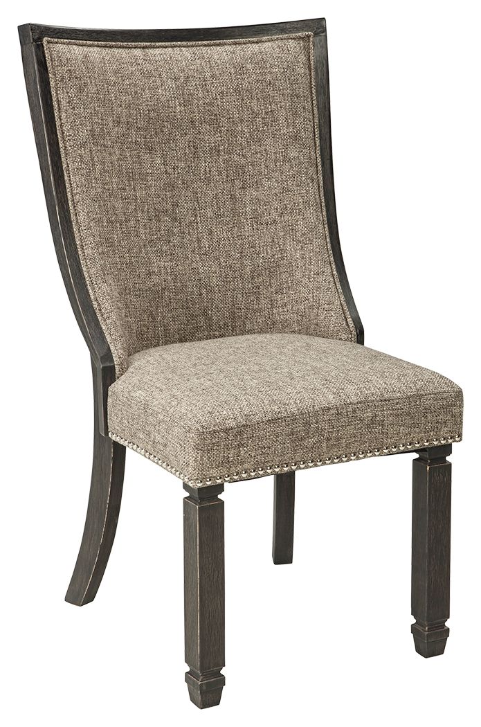 Tyler Creek - Black / Grayish Brown - Dining UPH Side Chair (Set of 2) - Framed Back - Urban Living Furniture (Los Angeles, CA)