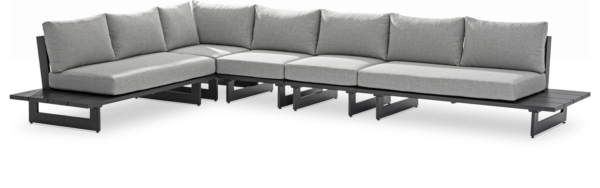 Maldives - 5 Piece Water Resistant Outdoor Patio Modular Sectional With Gray Base - Urban Living Furniture (Los Angeles, CA)