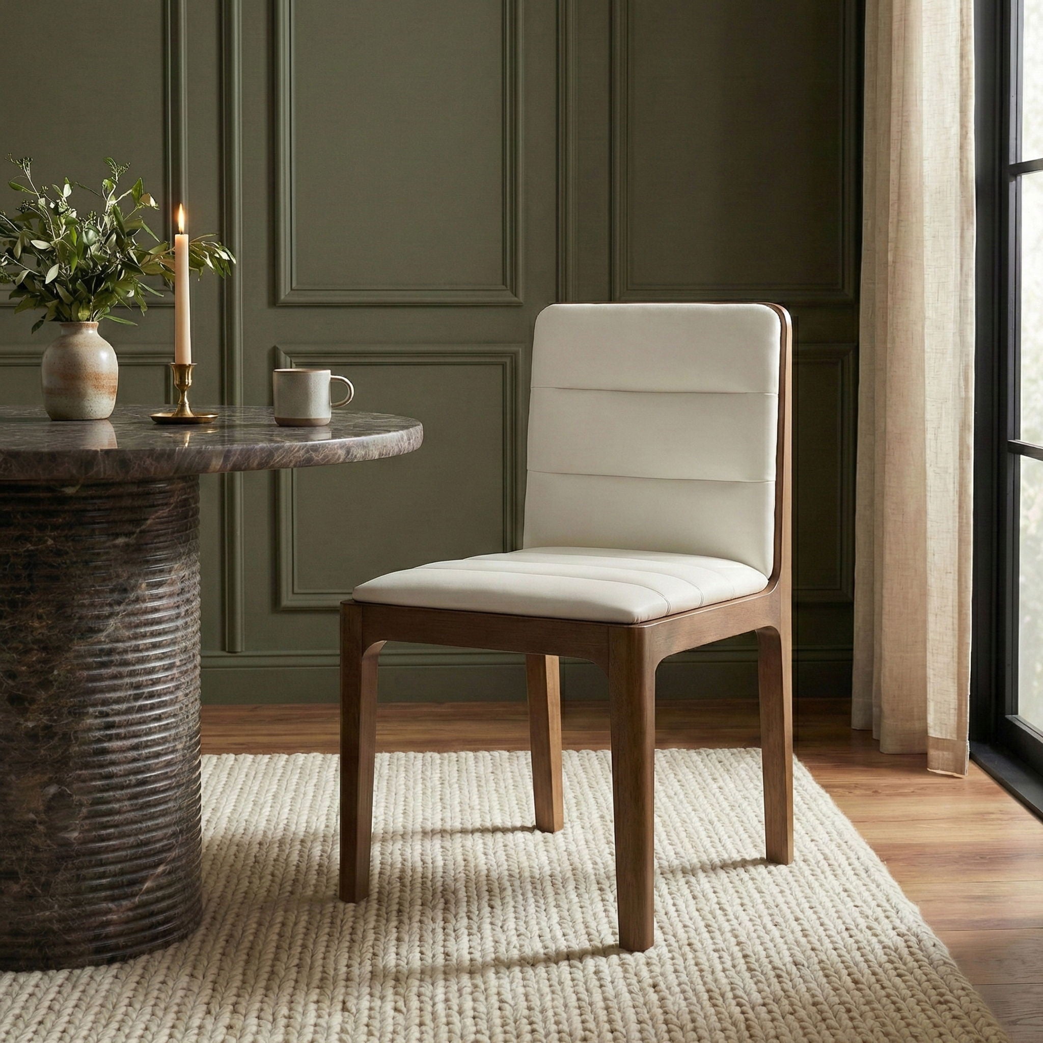 Ellis - Vegan Leather Upholstered Dining Chair (Set of 2) - Brown Base - Urban Living Furniture (Los Angeles, CA)