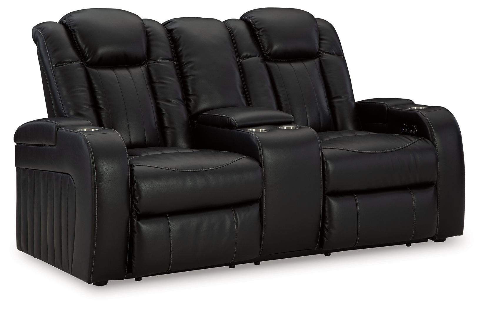 Caveman Den - Midnight - Power Reclining Loveseat with Console/ Adj Hdrst - Urban Living Furniture (Los Angeles, CA)