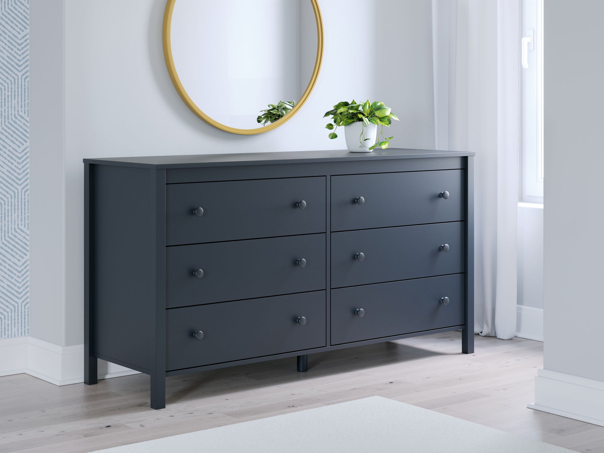 Simmenfort - Navy Blue - Six Drawer Dresser - Urban Living Furniture (Los Angeles, CA)