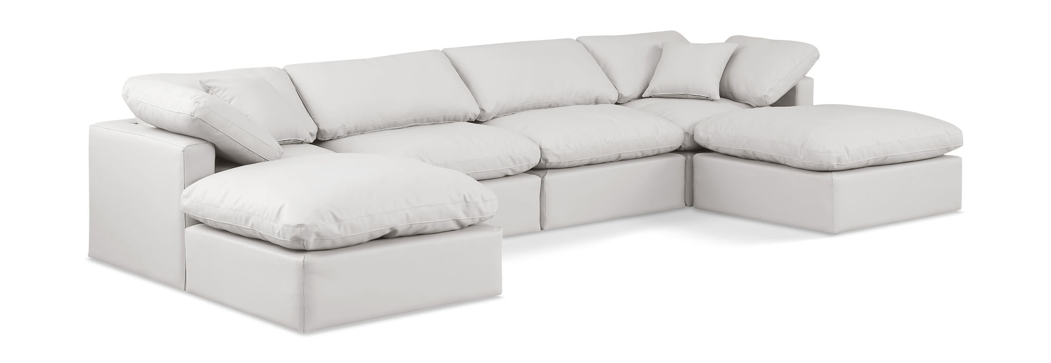 Indulge - Faux Leather 6 Piece Modular Double Chaise Sectional - Urban Living Furniture (Los Angeles, CA)