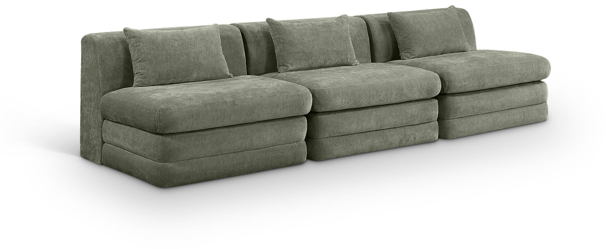Stellar - 3 Piece 114" Upholstered Modular Armless Sofa - Urban Living Furniture (Los Angeles, CA)