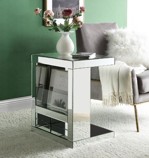 Dominic - 24" Accent Table - Mirrored - Urban Living Furniture (Los Angeles, CA)
