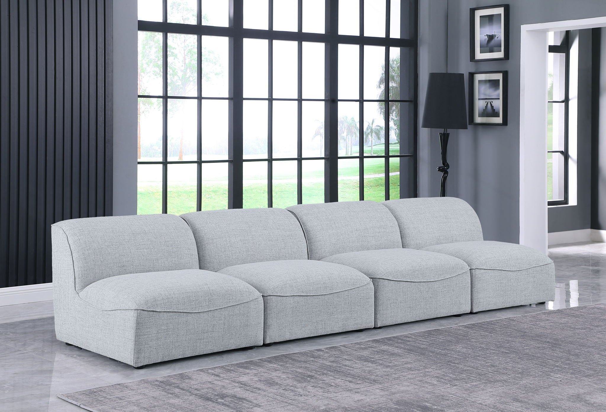 Miramar - 4 Seat Armless Modular Sofa - Urban Living Furniture (Los Angeles, CA)
