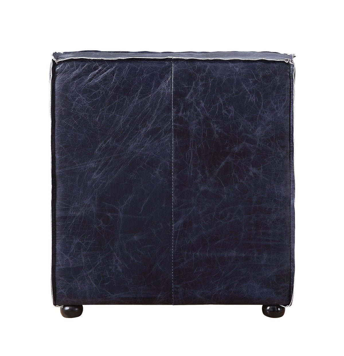 Birdie - Modular Armless Chair - Vintage Blue Top Grain Leather