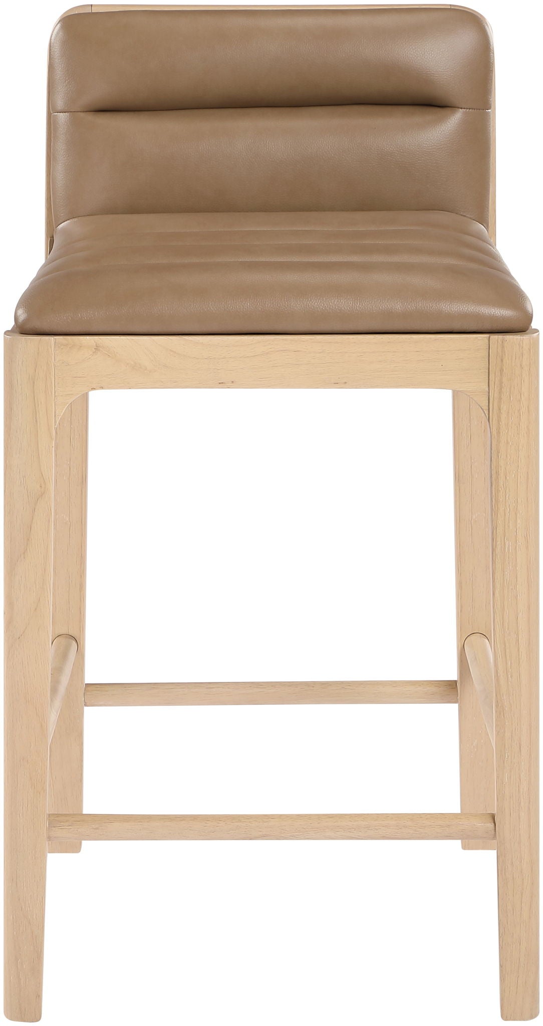 Ellis - Vegan Leather Upholstered Counter Stool (Set of 2) - Tan / Natural - Urban Living Furniture (Los Angeles, CA)