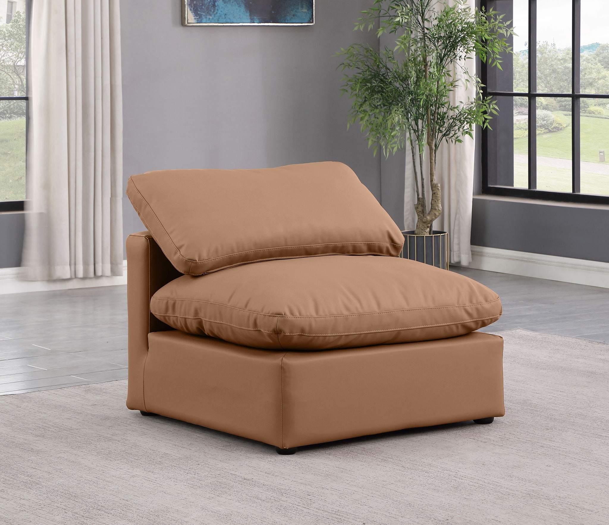 Indulge - Faux Leather Armless Chair - Urban Living Furniture (Los Angeles, CA)
