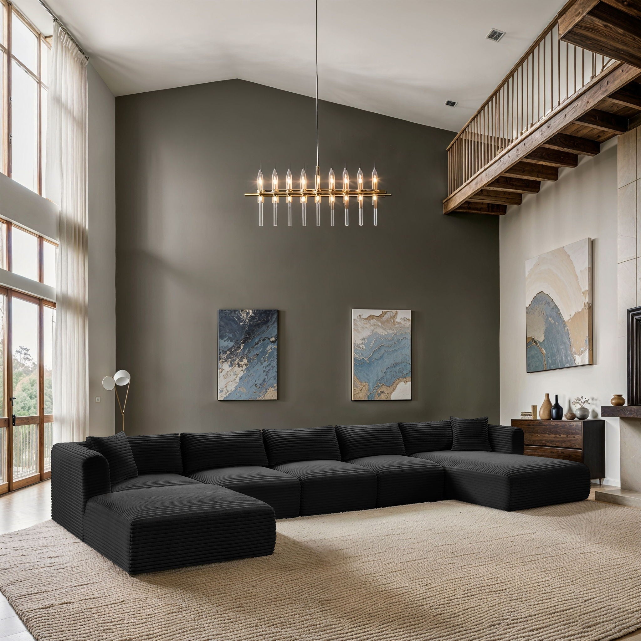 Shaggy - Fabric 6 Piece Modular Sectional With Chaise - Urban Living Furniture (Los Angeles, CA)