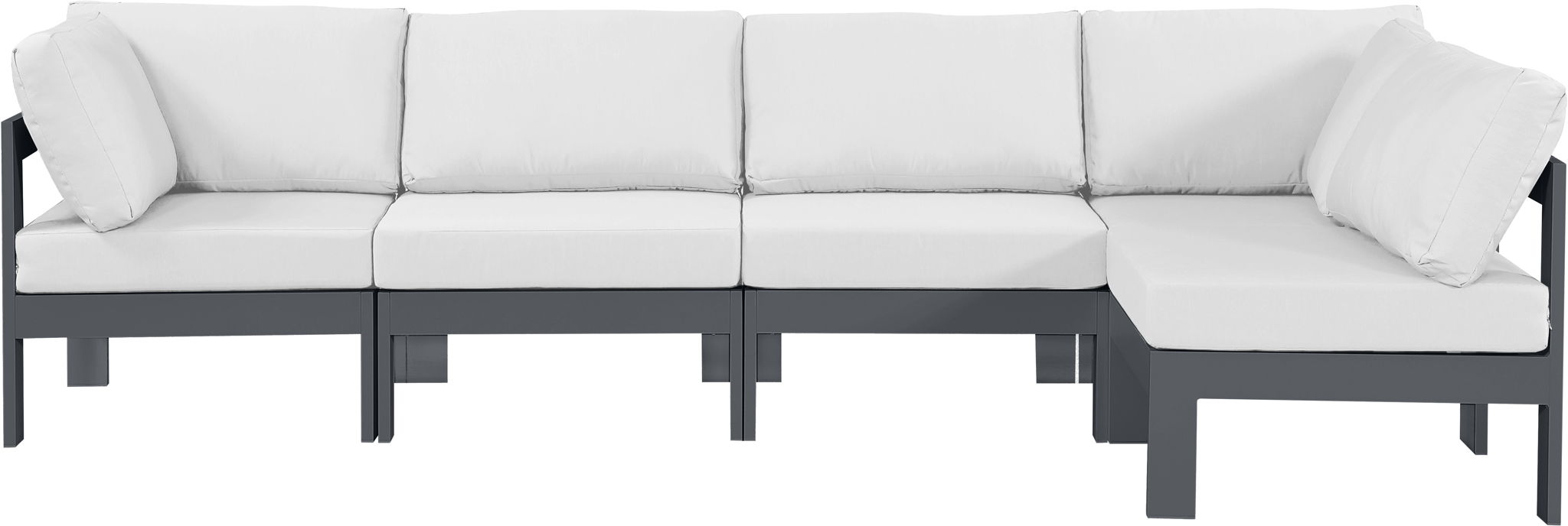 Nizuc - Outdoor Patio 5 Piece Modular Sectional With Gray Frame - Urban Living Furniture (Los Angeles, CA)