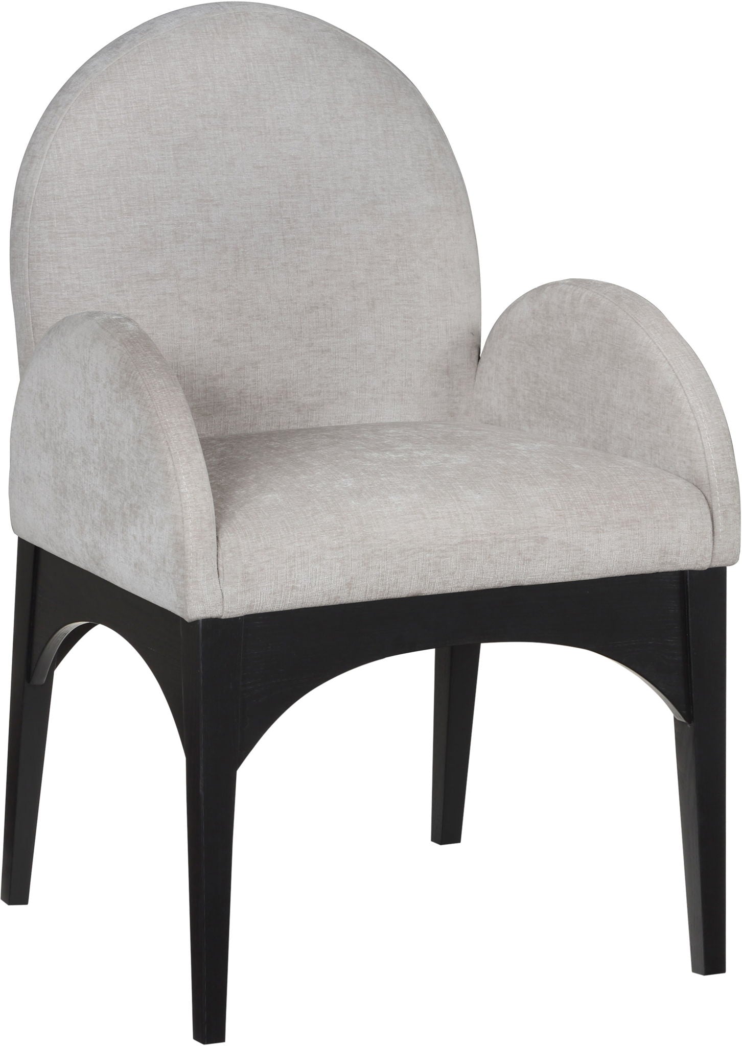 Waldorf - Chenille Dining Arm Chair With Black Legs - Urban Living Furniture (Los Angeles, CA)