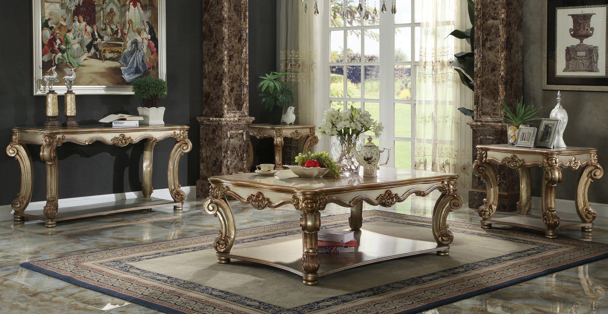 Vendome - Sofa Table - Gold Patina - Urban Living Furniture (Los Angeles, CA)