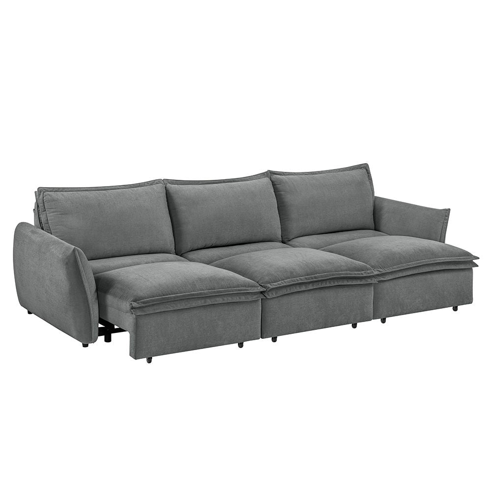 Eaden - Power Sofa With Sleeper - Gray Chenille - Urban Living Furniture (Los Angeles, CA)
