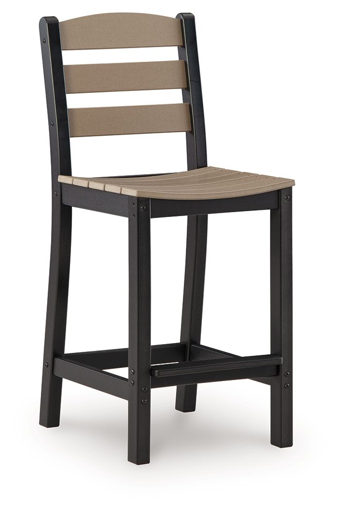Shoreline Beach - Outdoor Counter Table And 2 Barstools (Set of 3) - Black / Beige - Urban Living Furniture (Los Angeles, CA)